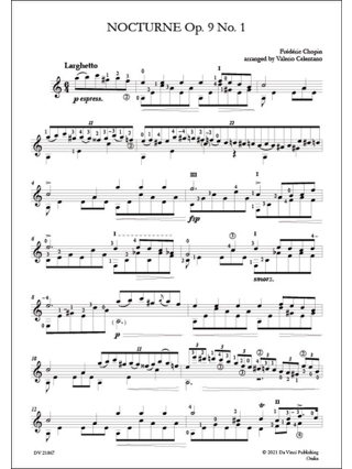 Three Nocturnes op. 9 for Guitar - CHOPIN - Partition - Guitare